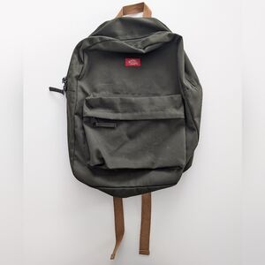 Dickies Olive Green And Brown Canvas Backpack